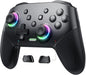 Controller Wireless, Pro Controllers Compatible with Lite/Oled/Android/Ios/Pc, One-Key Pairing Gamepad with 9-Color RGB Leds 1000Mah Battery 6-Axis Motion Wake up Function