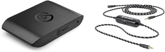 HD60 X External Capture Card & Chat Link Pro – Audio Adapter, for PS5, PS4, Nintendo Switch, Capture Voice Chat, Gameplay Sound, Extra Long Cable