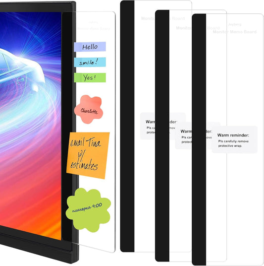 3PCS Monitor Memo Board, Memo Board for Computer Monitor, Monitor Memo Board Computer Monitor Sticky Note Holder, Office Desk Accessories
