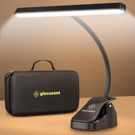 Music Stand Light: 57 LED Super Bright Piano Light with EVA Carrying Case, 3 Color & 5 Brightness, Rechargeable & 140-Hr Long Lasting, Perfect for the Piano, Sheet Music