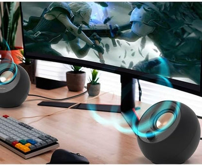Pebble 2.0 Usb-Powered Desktop Speakers with Far-Field Drivers and Passive Radiators for Pcs and Laptops (Black)