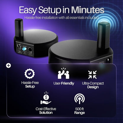 TNP Wireless IR Repeater Kit - Universal Remote Control Infrared Transmitter and Receiver with Head Eye IR Blaster Kit Emitter Booster Cable for Remote Control of TV, Cable Box, CD DVD Blu-Ray Player