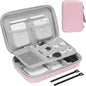 Hard Travel Electronic Organizer Case for Macbook Power Adapter Chargers Cables Power Bank Apple Magic Mouse Apple Pencil USB Flash Disk SD Card Small Portable Accessories Bag -L, Rosegold